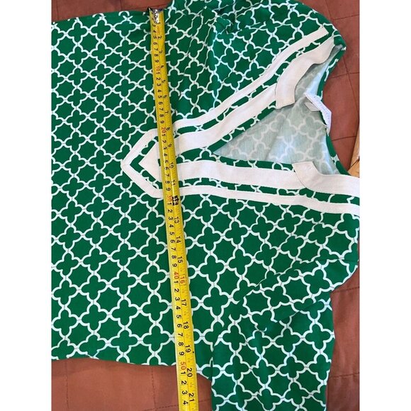 Pappagallo Green Split Neck Summer Shift Dress  Size 10 Womens - Picture 5 of 6